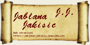 Jablana Jakišić vizit kartica